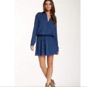 Vince blue button front dress